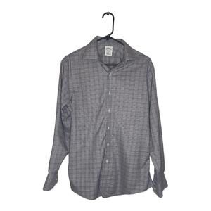 Brooks Brothers Regent Fit 15 1/2 - 33 Long Sleeve Shirt Gray Plaid